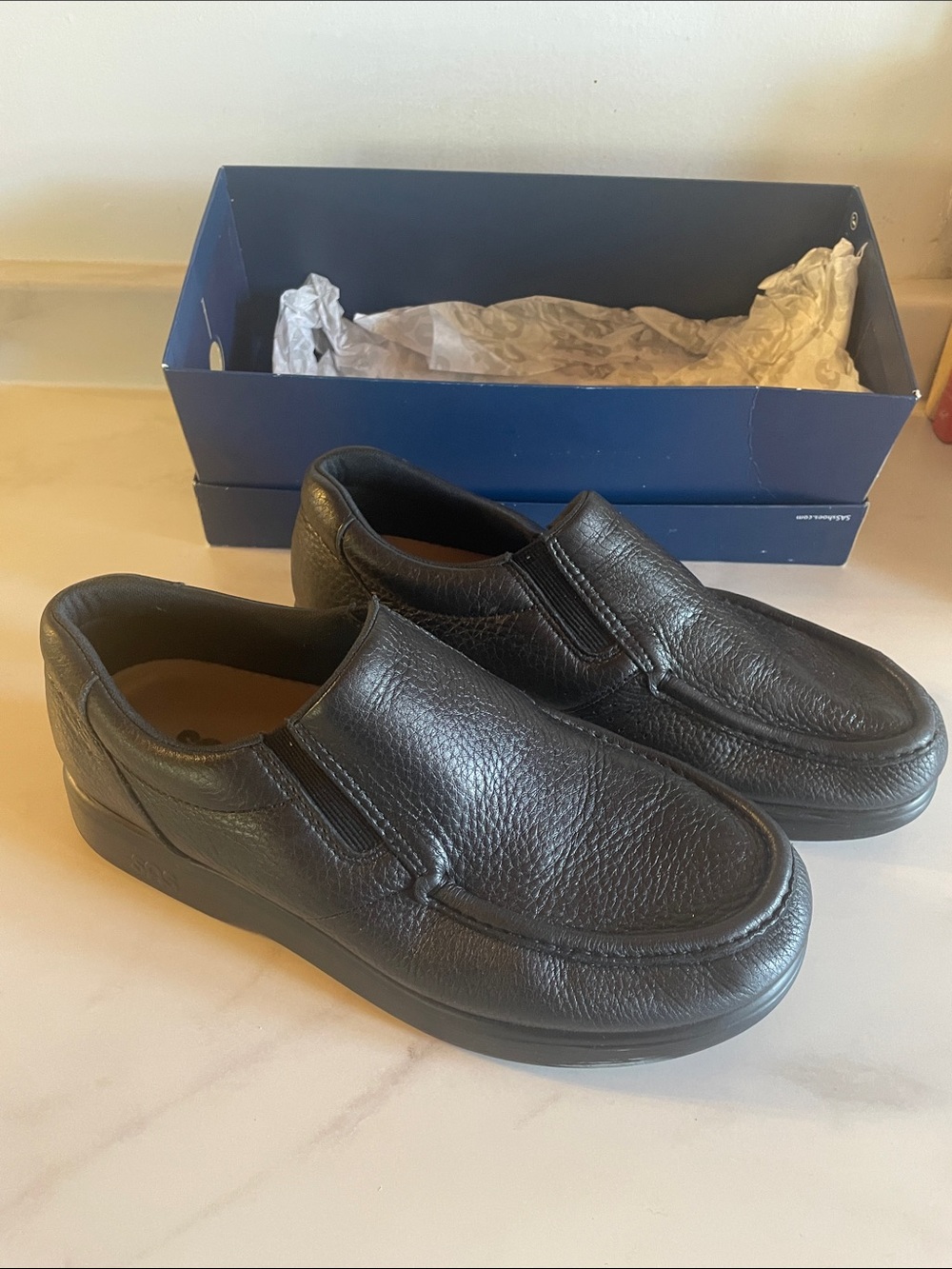 SAS Black Side Gore Slip-On Loafer 11.5